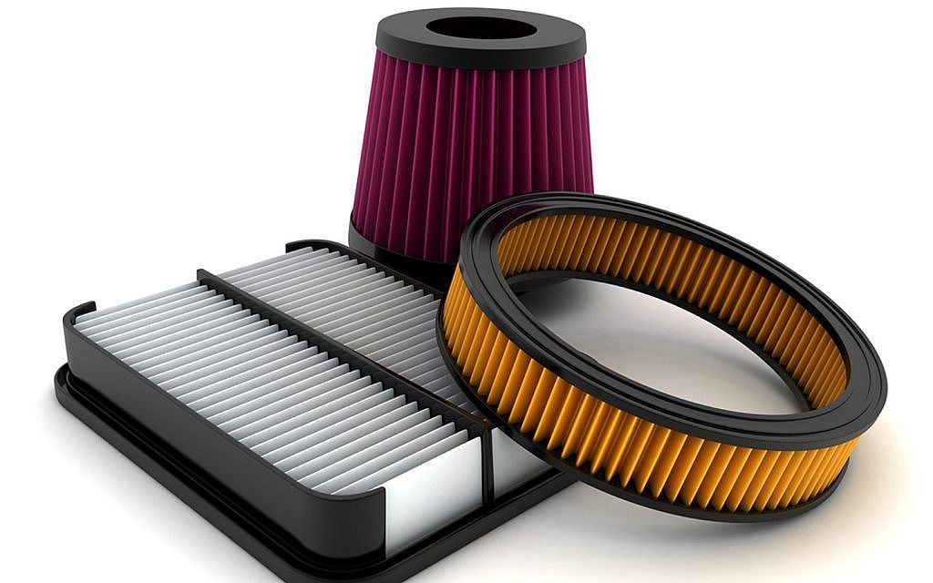 Image displaying several types of air filters